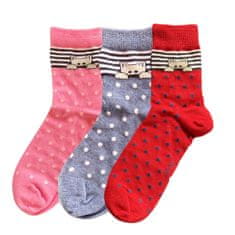 RS RS dětské barevné bavlněné vzorované ponožky 2087823 3-pack, 23-26