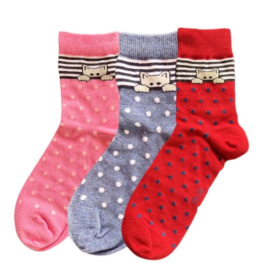 RS RS dětské barevné bavlněné vzorované ponožky 2087823 3-pack