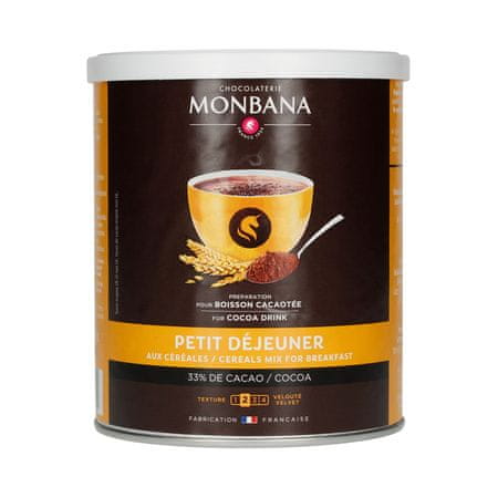 Monbana Monbana - Čokoládový prášek s cereáliemi 33% kakaa 500g