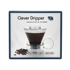 Clever Clever Dripper - Skleněný kávovar 500 ml transparentní šedý