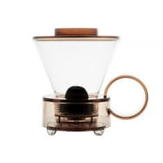 Clever Clever Dripper - Skleněný kávovar 500 ml transparentní hnědý