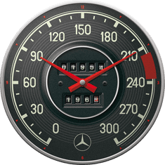 NOSTALGIC-ART Retro Hodiny nástěnné Mercedes Benz Tachometr