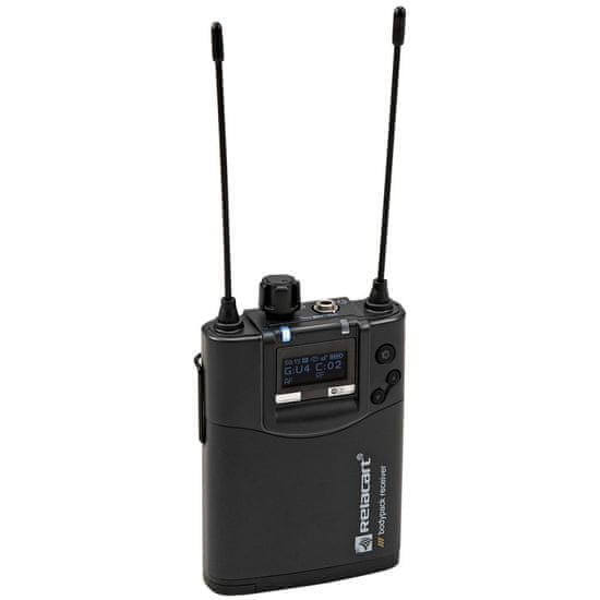 Relacart PM-320R, bezdrátový diverzitní In-Ear kapesní přijímač, 626-668 MHz