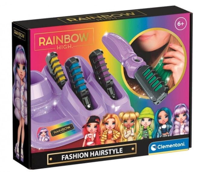 Levně Clementoni Rainbow High - Vlasový make up - Modní duhový účes