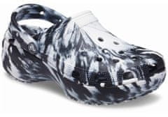 Crocs Classic Platform Marbled Clogs pro ženy, 37-38 EU, W7, Pantofle, Dřeváky, Black/White, Černá, 207176-066