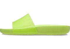 Crocs Splash Glossy Slides pro ženy, 41-42 EU, W10, Pantofle, Sandály, Limeade, Zelená, 208538-3UH
