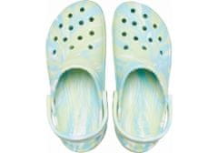 Crocs Classic Platform Marbled Clogs pro ženy, 37-38 EU, W7, Pantofle, Dřeváky, Celery/Multi, Zelená, 207176-3UB