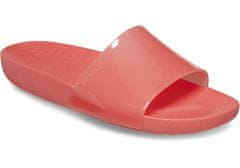 Crocs Splash Glossy Slides pro ženy, 41-42 EU, W10, Pantofle, Sandály, Neon Watermelon, Červená, 208538-6VT