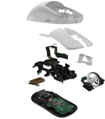 bezdrátová herní optická myš Logitech G pro x superlight lightspeed 2 růžová černá bílá lehká nízká hmotnost