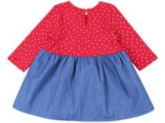 sarcia.eu Minnie Disney červené a džínové šaty + punčocháče 0-3 m 62 cm