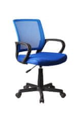 Casa Vital Kancelářská židle OZZ, pro děti, 53x56,5x81-93 cm, látka a síťovina, výškově nastavitelná, modrá, s područkami