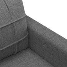 Vidaxl 4dílná sedací souprava s poduškami tmavě šedá textil