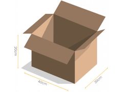 TopKing Kartonová krabice 40x30x20 - velikost C - 80 kusů 