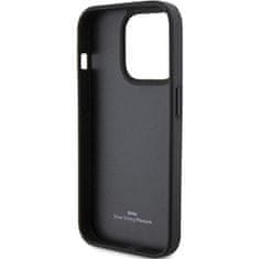 Bmw hard silikonové pouzdro iPhone 15 PRO 6.1" black Leather Hot Stamp