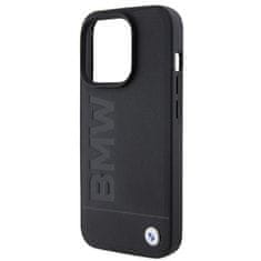 Bmw hard silikonové pouzdro iPhone 15 PRO MAX 6.7" black Leather Hot Stamp