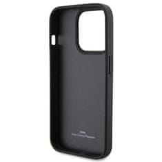 Bmw hard silikonové pouzdro iPhone 15 PRO MAX 6.7" black Leather Hot Stamp