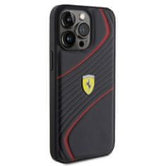 Ferrari hard silikonové pouzdro iPhone 15 PRO MAX 6.7" black Twist Metal Logo