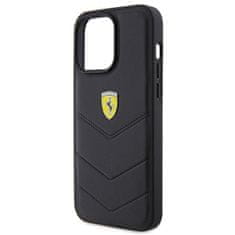 Ferrari hard silikonové pouzdro iPhone 15 PRO MAX 6.7" black Quilted Metal Logo