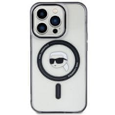 Karl Lagerfeld KLHMP15LHKHNOTK hard silikonové pouzdro iPhone 15 PRO 6.1" transparent IML Karl`s Head MagSafe