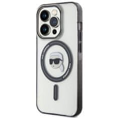 Karl Lagerfeld KLHMP15LHKHNOTK hard silikonové pouzdro iPhone 15 PRO 6.1" transparent IML Karl`s Head MagSafe