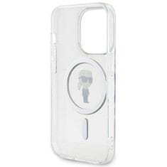 Karl Lagerfeld hard silikonové pouzdro iPhone 15 PRO 6.1" transparent IML Ikonik MagSafe 