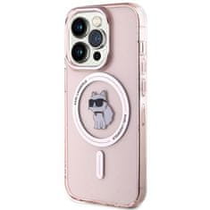 Karl Lagerfeld hard silikonové pouzdro iPhone 15 PRO MAX 6.7" pink IML Choupette MagSafe