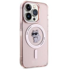 Karl Lagerfeld hard silikonové pouzdro iPhone 15 PRO MAX 6.7" pink IML Choupette MagSafe