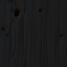 Vidaxl Zahradní truhlík plotový design černý 70x70x70cm masiv borovice