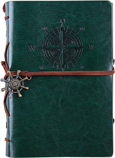 Korbi Malý diář, cestovní zápisník, zelený diář, A7