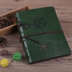 Korbi Velký diář, cestovní zápisník, zelený diář, A5