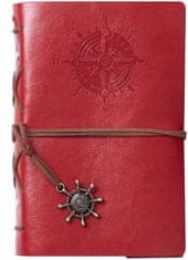 Korbi Velký diář, cestovní zápisník, červený diář, A5