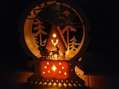 IDARY Chata v kouli s LED světlem