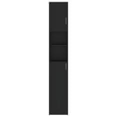 Vidaxl Koupelnová skříňka černá 32 x 25,5 x 190 cm dřevotříska
