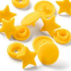 PRYM Plastové patentky "Color Snaps" hvězdičky, 12,4 mm, 30 ks, žluté