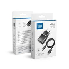 Blue Star Travel Charger Micro USB , univerzální, 1A + Cable , modrá Star 5901737182937