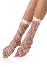 Bellinda Dámské síťované ponožky bílé