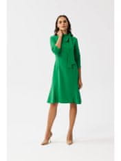 Stylove Dámské midi šaty Gwalchakin S346 světle zelená XL
