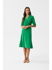 Stylove Dámské midi šaty Bohodawc S348 světle zelená S