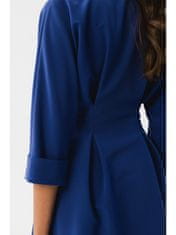 Stylove Dámské košilové šaty Camedes S351 chrpově modrá S