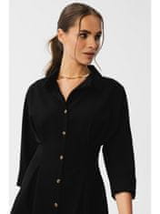 Stylove Dámské košilové šaty Camedes S351 černá L