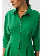 Stylove Dámské košilové šaty Camedes S351 světle zelená XL