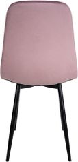 Jídelní židle Napier - 4 ks - samet | růžové