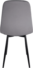 Sortland Jídelní židle Napier - 4 ks - samet | tmavě šedé