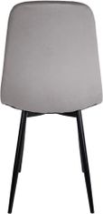 Sortland Jídelní židle Napier - 4 ks - samet | šedé