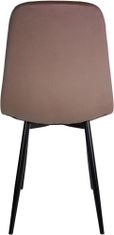 Sortland Jídelní židle Napier - 4 ks - samet | hnědé
