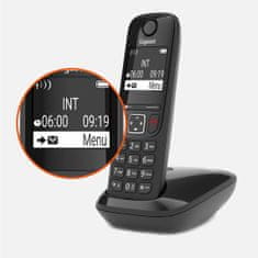 Gigaset AS690 - DECT/GAP bezdrátový telefon, barva černá