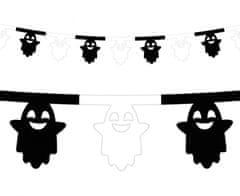 Girlanda duchové - bíločerná - Halloween - 360 cm