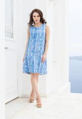 Orientique krátké oboustranné modro bílé šaty na široká ramínka Velikost: 38
