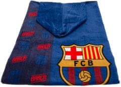 CurePink Dětský ručník - pončo FC Barcelona: znak (60 x 120 cm)