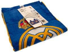 CurePink Dětský ručník - pončo Real Madrid: znak (55 x 110 cm)